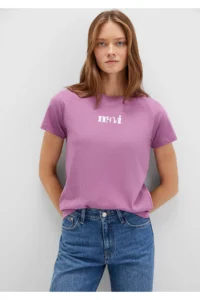 Mavi Printed Purple T-Shirt Regular Fit / Normal Cut -70987 - Image 3