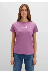 Mavi Printed Purple T-Shirt Regular Fit / Normal Cut -70987 - Image 4
