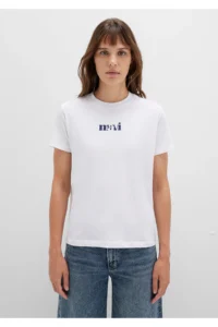Mavi Printed White T-Shirt Regular Fit / Normal Cut -620 - Image 4