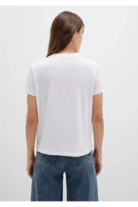 Mavi Printed White T-Shirt Regular Fit / Normal Cut -620 - Image 5