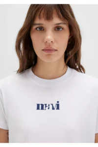 Mavi Printed White T-Shirt Regular Fit / Normal Cut -620 - Image 6