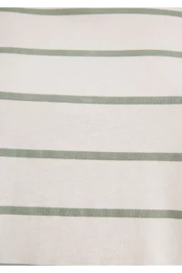 Mavi Green Striped Crop T-Shirt Crop / Short Cut -89333 - Image 6