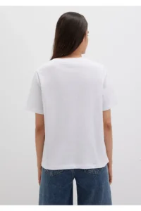 Mavi Cat Printed White T-Shirt Regular Fit / Normal Cut -620 - Image 4
