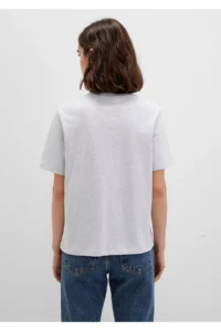 Mavi Embroidered Gray T-Shirt Regular Fit / Normal Cut -87033 - Image 5