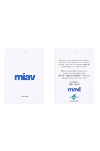 Mavi Miav Printed Striped Crop T-Shirt Crop / Short Cut -87201 - Image 8