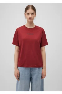 Mavi BLUE WOMEN'S SLOGAN PRINTED T-SHIRT New Maroon - Image 3