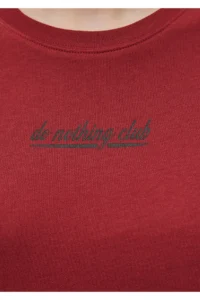 Mavi BLUE WOMEN'S SLOGAN PRINTED T-SHIRT New Maroon - Image 6