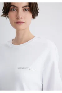 Mavi Consistency Printed White T-Shirt Oversize / Wide Cut -620 - Image 3