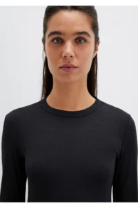 Mavi Long Sleeve Black Basic T-Shirt Fitted -900 - Image 5