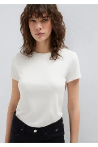 Mavi White (TENCEL™) Basic T-Shirt Slim Fit / Slim Fit -80194 - Image 3