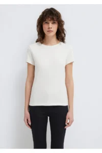 Mavi White (TENCEL™) Basic T-Shirt Slim Fit / Slim Fit -80194 - Image 4