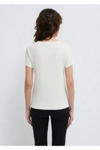 Mavi White (TENCEL™) Basic T-Shirt Slim Fit / Slim Fit -80194 - Image 6