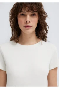Mavi White (TENCEL™) Basic T-Shirt Slim Fit / Slim Fit -80194 - Image 7