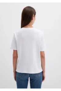 Mavi White Basic T-Shirt Semi Slim Fit / Semi Slim Fit -620 - Image 5