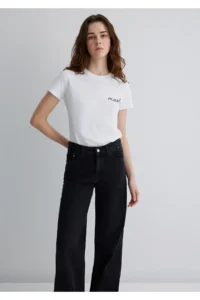 Mavi Logo Printed White T-Shirt Semi Slim Fit / Semi Slim Fit -620 - Image 3