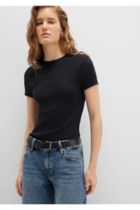 Mavi Black Basic T-Shirt Fitted -900 - Image 3