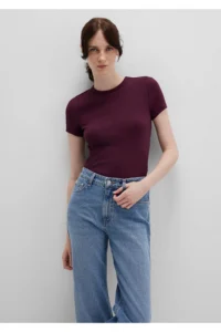 Mavi Purple Basic T-Shirt Fitted -70434 - Image 2