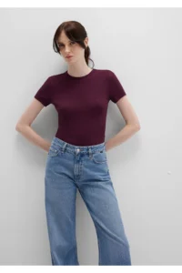 Mavi Purple Basic T-Shirt Fitted -70434 - Image 3