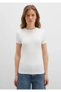 Mavi White Basic T-Shirt Fitted -70057 - Image 4