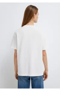 Mavi Printed Ecru T-Shirt Loose Fit / Loose Fit -70057 - Image 6