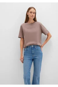 Mavi Printed Brown T-Shirt Regular Fit / Normal Cut -70383 - Image 3