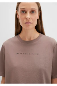 Mavi Printed Brown T-Shirt Regular Fit / Normal Cut -70383 - Image 7