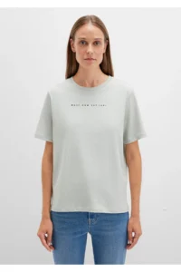 Mavi Printed Green T-Shirt Regular Fit / Normal Cut -70148 - Image 3