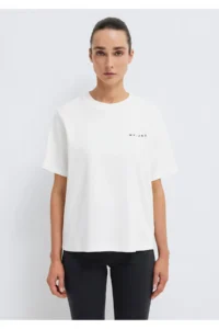 Mavi MV Printed Interlock Ecru T-Shirt Regular Fit / Normal Cut -80194 - Image 4