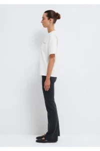 Mavi MV Printed Interlock Ecru T-Shirt Regular Fit / Normal Cut -80194 - Image 5