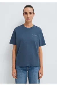 Mavi MV Printed Interlock Navy Blue T-Shirt Regular Fit / Normal Cut -70500 - Image 3