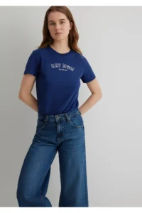 Mavi Cat Printed Navy Blue T-Shirt Semi Slim Fit / Semi Slim Fit -70491 - Image 2