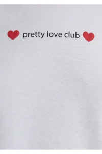 Mavi Printed White Crop T-Shirt Regular Fit / Normal Cut -620 - Image 6