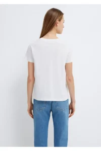 Mavi Cat Printed White T-Shirt Semi Slim Fit / Semi Slim Fit -620 - Image 6