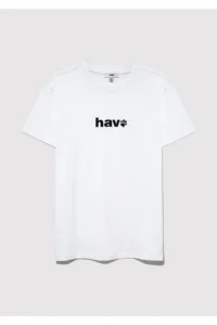 Mavi Pile Printed White T-Shirt Regular Fit / Normal Cut -620 - Image 6