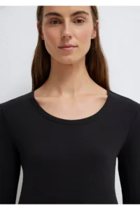 Mavi Long Sleeve Black Basic T-Shirt Fitted -900 - Image 6