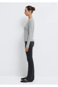 Mavi Long Sleeve Gray Basic T-Shirt Fitted -83096 - Image 4