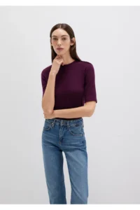 Mavi Purple T-Shirt Fitted / Close-fitting Cut -70394 - Image 2