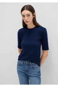 Mavi Navy Blue T-Shirt Fitted / Close-fitting Cut -82318
