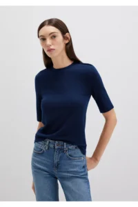 Mavi Navy Blue T-Shirt Fitted / Close-fitting Cut -82318 - Image 2