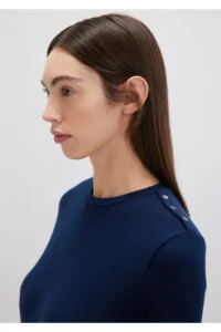 Mavi Navy Blue T-Shirt Fitted / Close-fitting Cut -82318 - Image 4