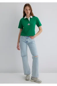 Mavi Tasmanian Printed Green T-Shirt Regular Fit / Normal Cut -90731 - Image 2
