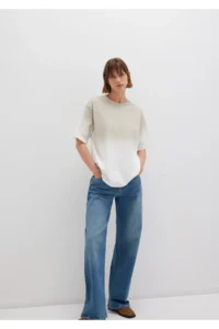 Mavi Gradient Beige T-Shirt Loose Fit / Loose Fit -70057 - Image 2