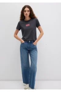 Mavi Logo Printed Anthracite T-Shirt Regular Fit / Normal Cut -70087 - Image 2