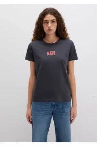 Mavi Logo Printed Anthracite T-Shirt Regular Fit / Normal Cut -70087 - Image 4