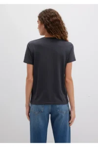 Mavi Logo Printed Anthracite T-Shirt Regular Fit / Normal Cut -70087 - Image 5