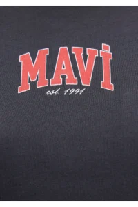 Mavi Logo Printed Anthracite T-Shirt Regular Fit / Normal Cut -70087 - Image 7