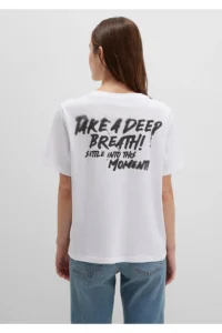 Mavi Printed White T-Shirt Regular Fit / Normal Cut -620 - Image 5
