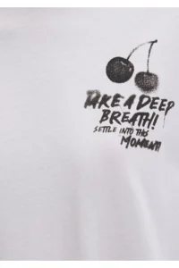 Mavi Printed White T-Shirt Regular Fit / Normal Cut -620 - Image 7