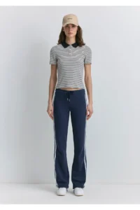 Mavi Black Striped Polo T-Shirt Fitted -86625 - Image 2