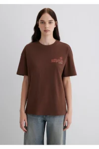 Mavi Printed Brown T-Shirt Loose Fit -70242 - Image 5